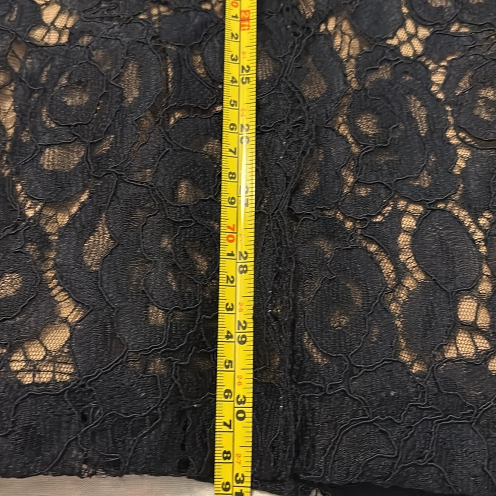 Vera Wang Nordstrom Dress navy nude v neck lace cocktail SZ 10 formal dressy NWT - Picture 14 of 16